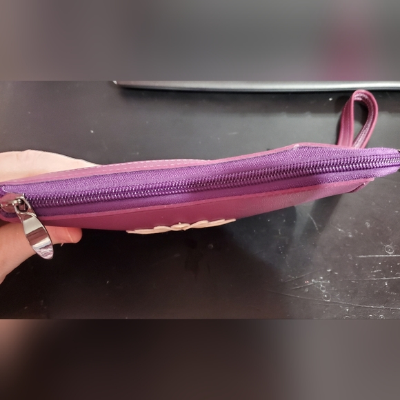 Free W Purchase Leather Single Shoulder Bag Crossbody Cellphone Pouch Purple - Picture 8 of 16